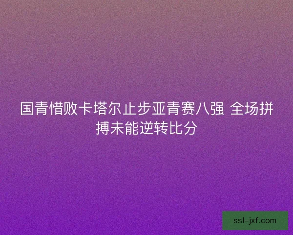 国青惜败卡塔尔止步亚青赛八强 全场拼搏未能逆转比分